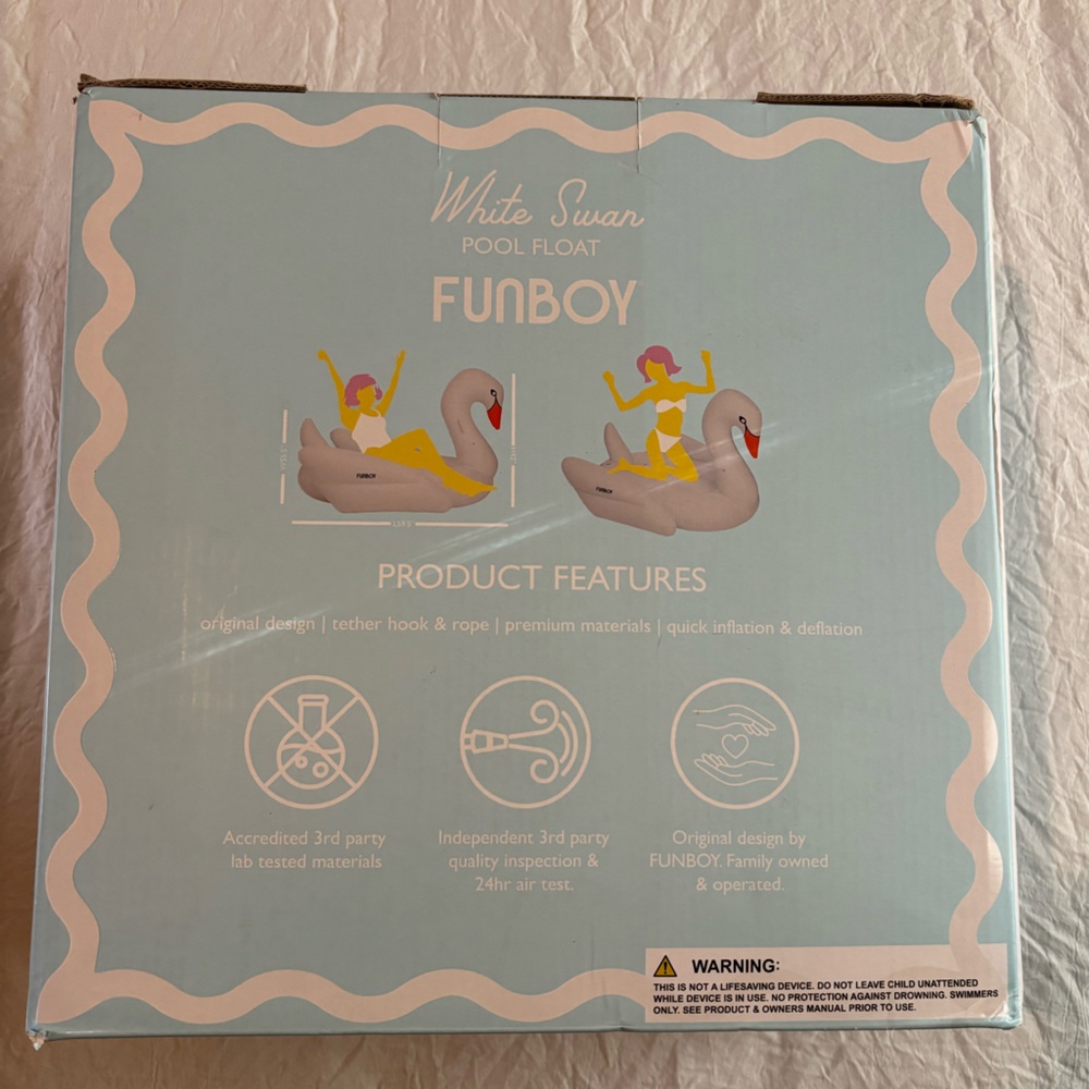 FUNBOY White Swan Pool Float - Picture 3 of 7